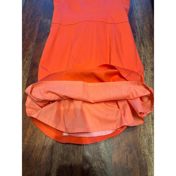Milly New York Danielle Sheath Dress Coral - Size 10 - Picture 8 of 9